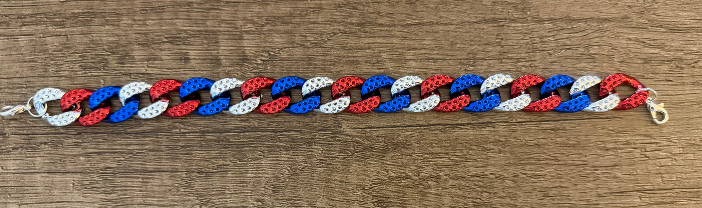 Metallic Dimple USA chain