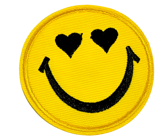Smiley Face Patches Smile Face Heart Eyes Have A Nice Day Iron On Ready Patch Logo Embroidered Brand New High Quality!