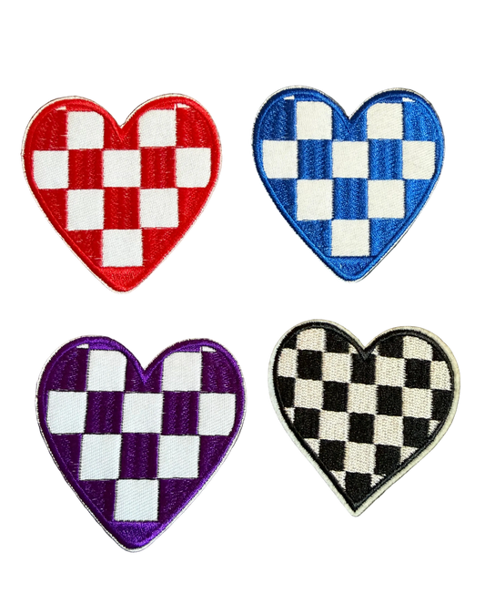 Checkered Heart Patch 13x