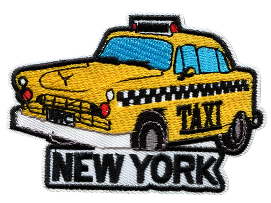 New York Taxi Iron On Ready Patch  Embroidered Filler Patch Hat Bar Taxi NYC City Big Apple