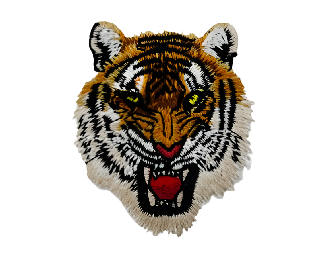 Tiger Patch Iron On Ready Wildlife Embroidered Patch Zoo Pick your Size