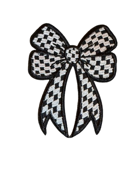 Checkered Double Bow Patch 13vw