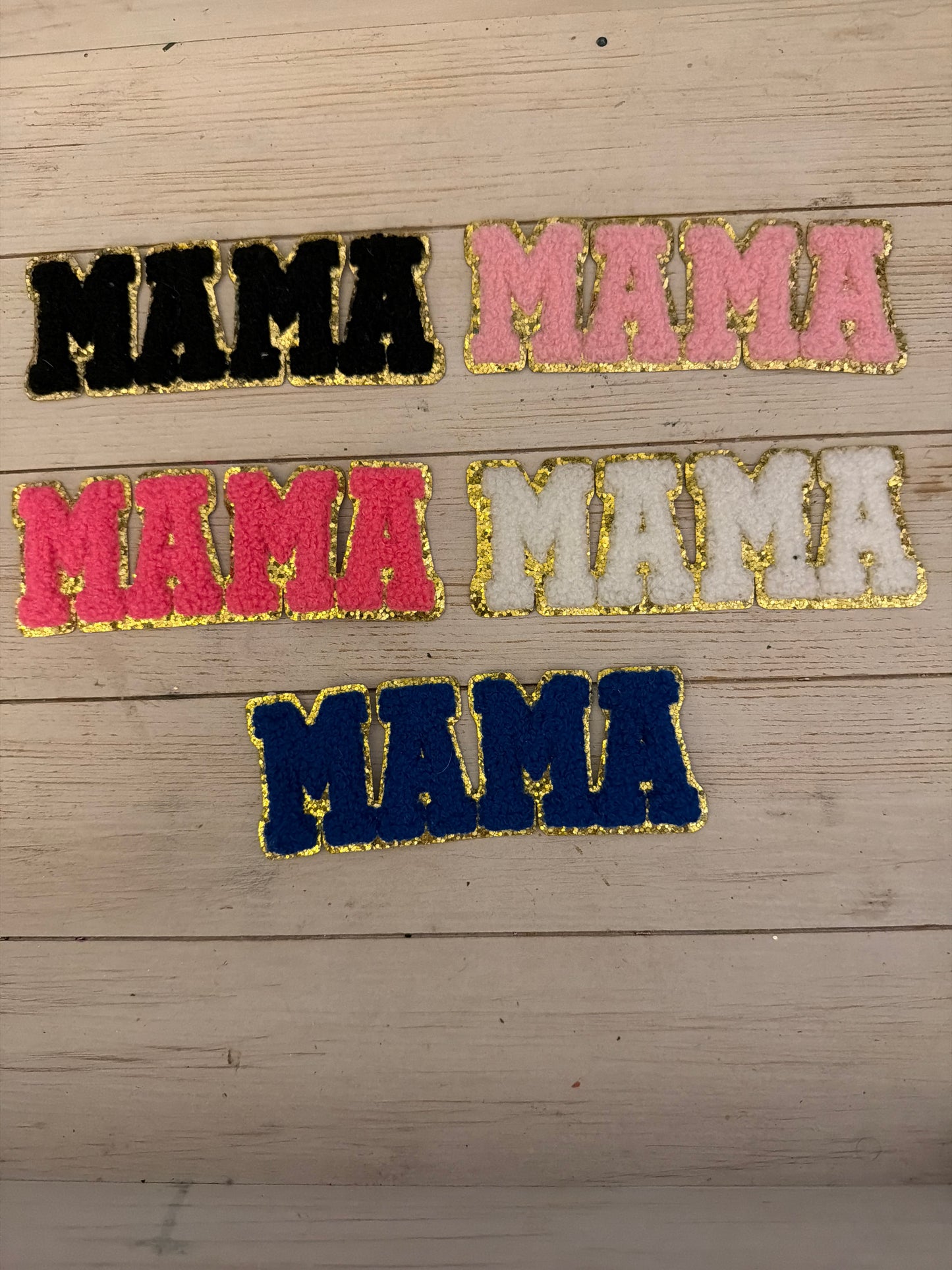 Mama Gold glitter Chenelle patch
