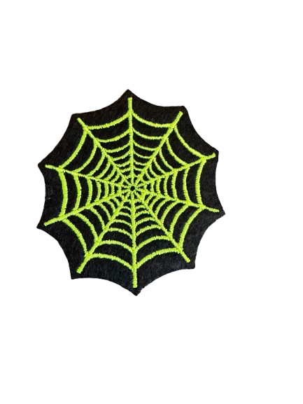 Neon Green Spider Web Patch