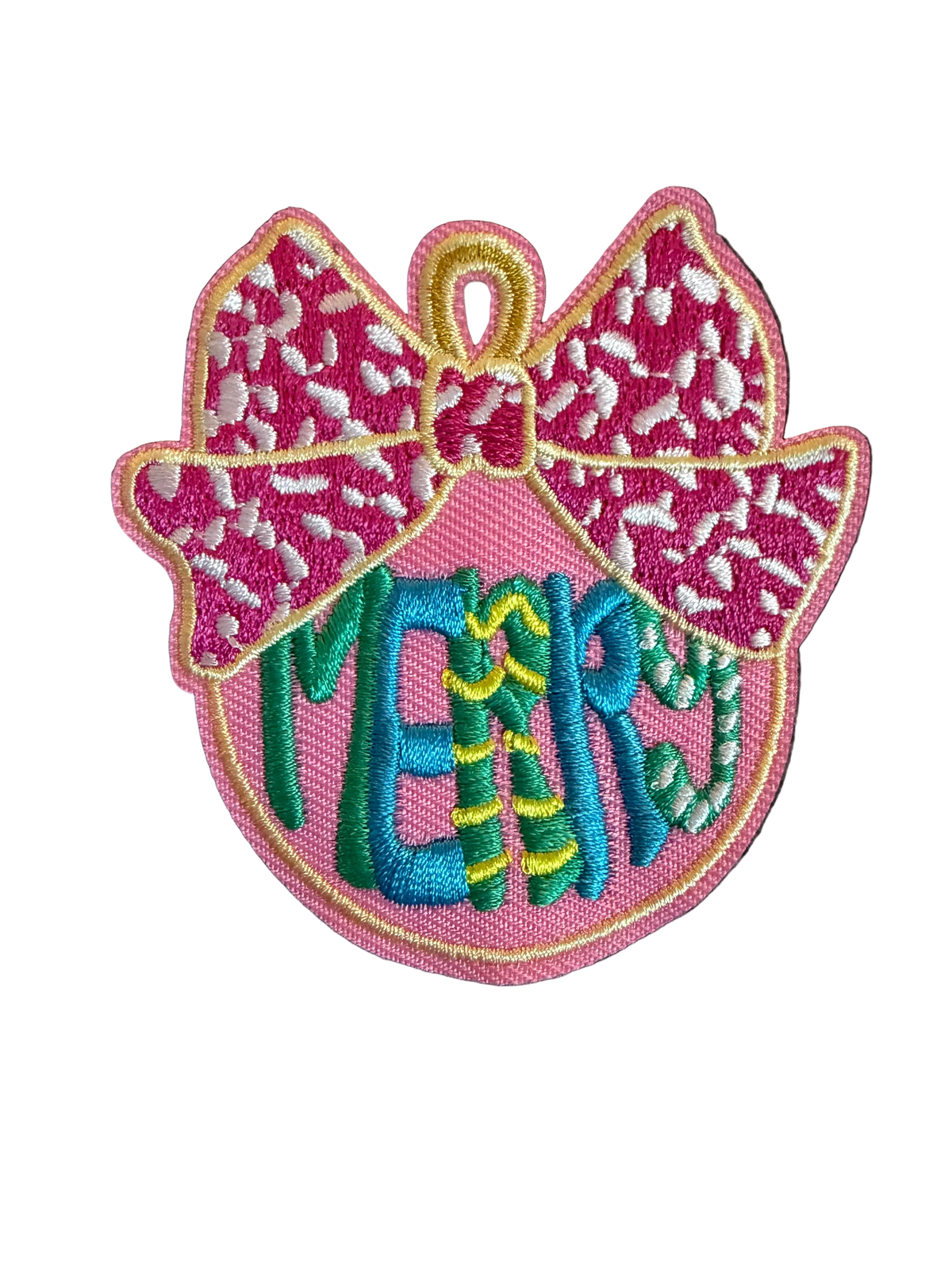 Pink Merry Ornament Patch