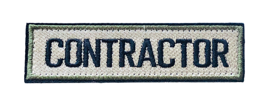 CONTRACTOR Patch Hook and Loop Backing Patch Military Embroidered Brand New High Quality!