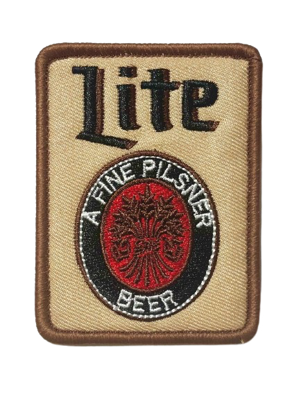 LITE Beer Patch Miller Iron On Ready Vintage Logo Brand New Miller Light Embroidered Antique Look