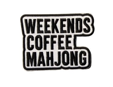 Weekends Coffee Mahjong Patch