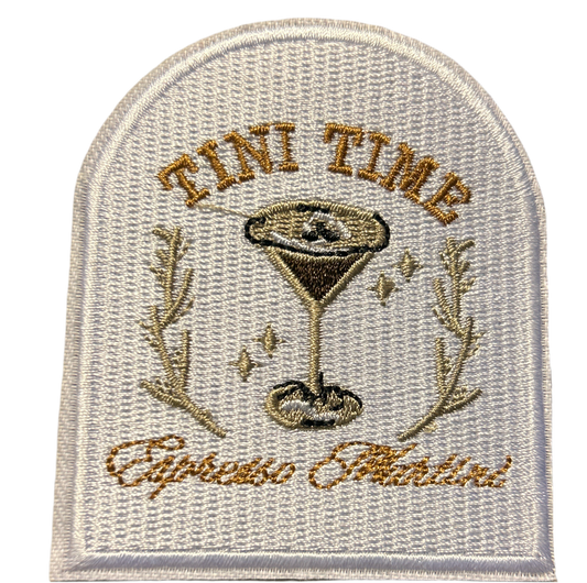 Tini Time Espresso Martini Embroidered Patch