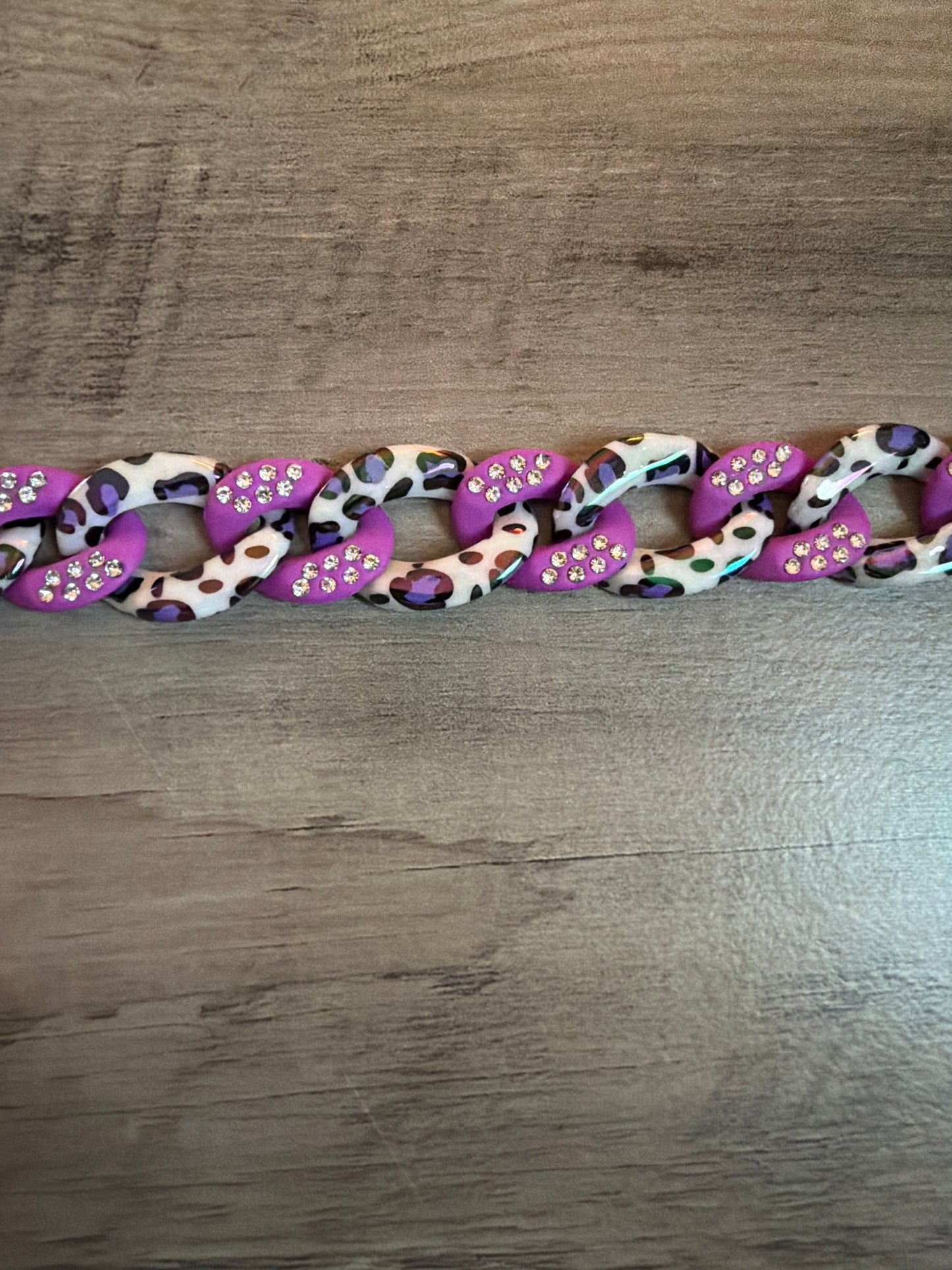 Colored Leopard Chains / Checkered and Rhinestone