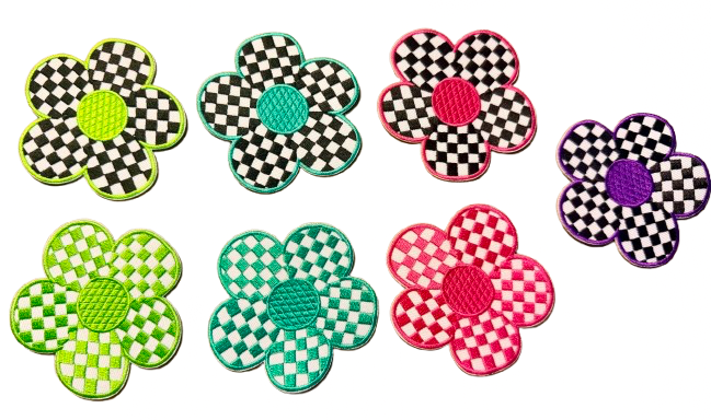 Checkered Daisy Patches