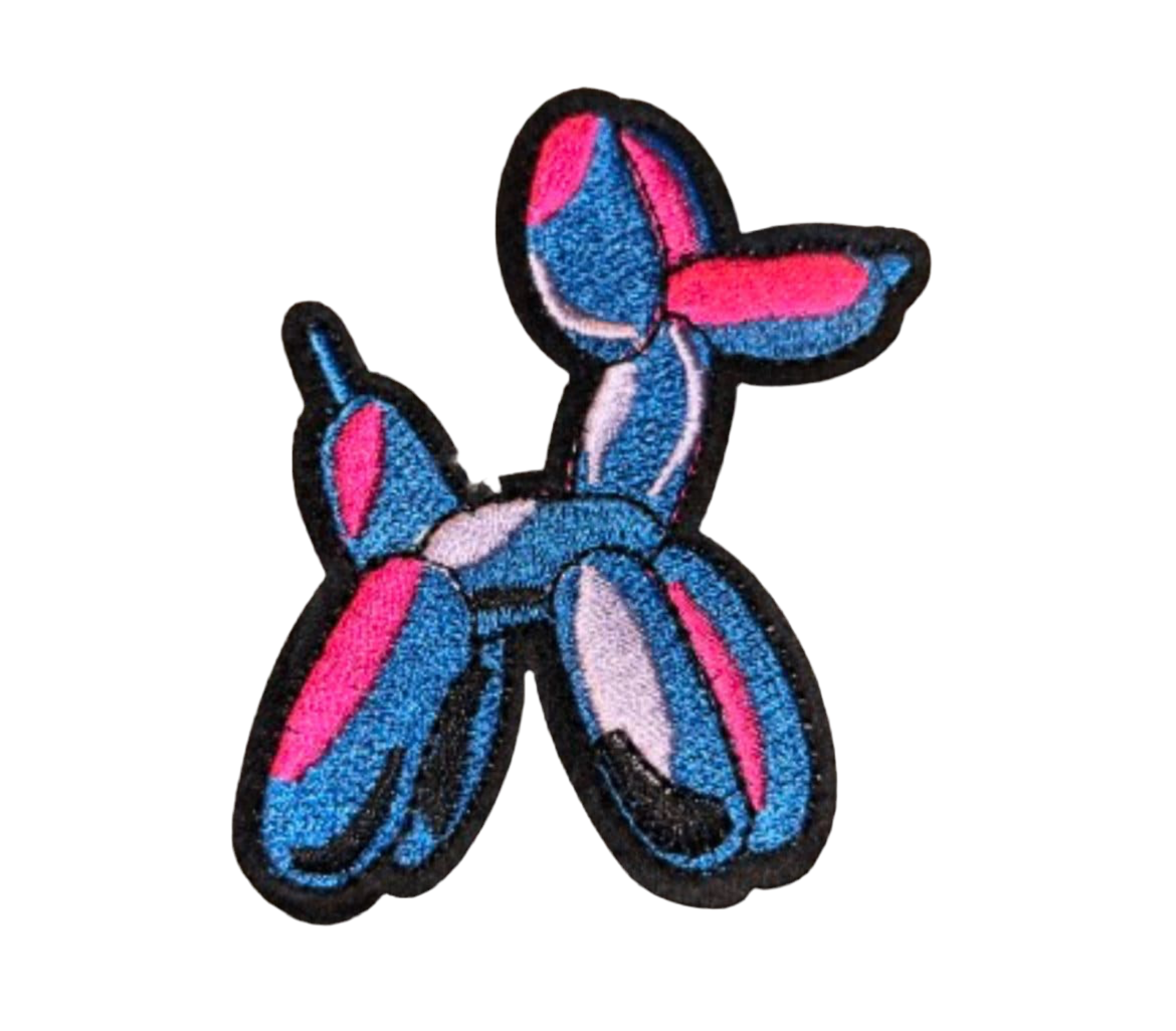 Balloon Dog Patch Iron On Embroidered Patch Hat Bar Filler Patch Blow Up Balloons Pick Your Color