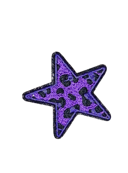 Glitter Leopard Star Patch 14s