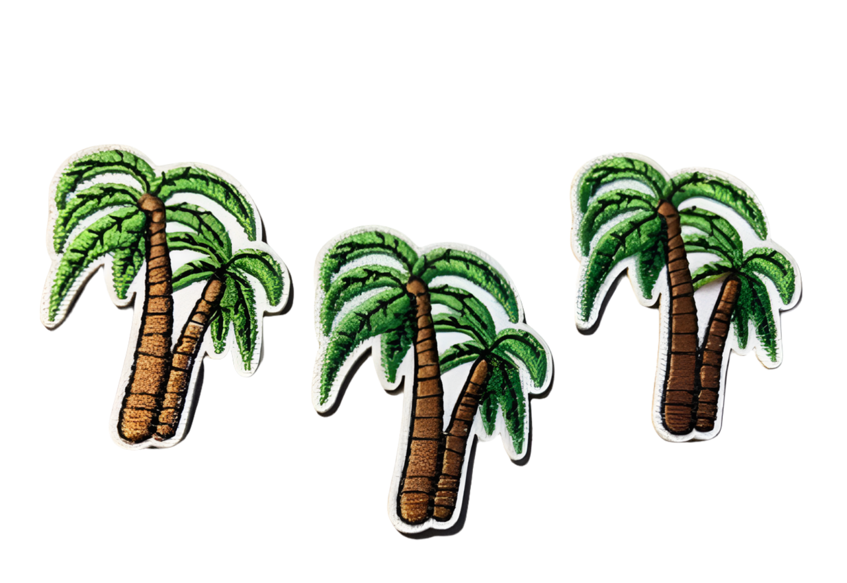 Palm Tree Patch Set of 3!  Iron On Ready Patch  Embroidered Filler Patch Hat Bar Tropical Tree Sun Summer