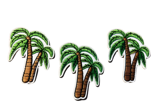 Palm Tree Patch Set of 3!  Iron On Ready Patch  Embroidered Filler Patch Hat Bar Tropical Tree Sun Summer