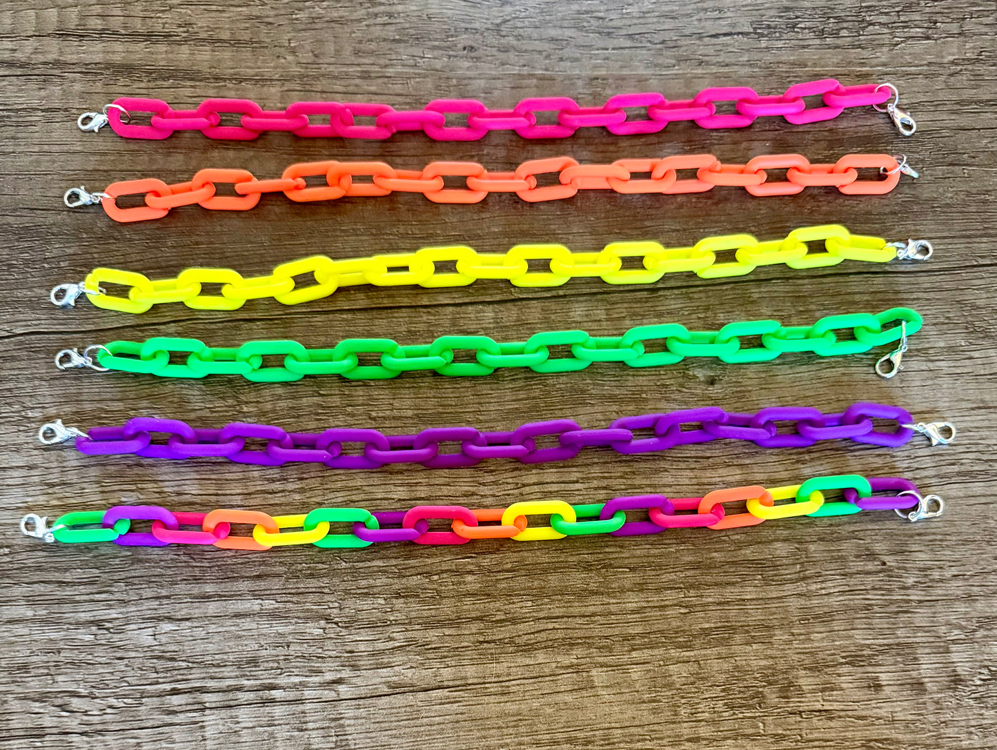 Neon Matte Link chains