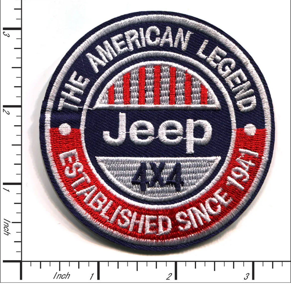 Jeep Iron on Patch 4x4 Patch Embroidered American Legend