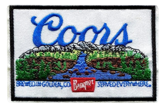 Coors Banquet Iron On Patch Rectangle Beer