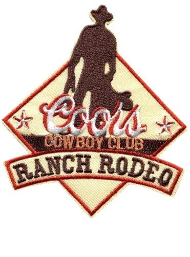 COORS RANCH RODEO Cowboy Club Beer Patch Iron On Ready 2 sizes