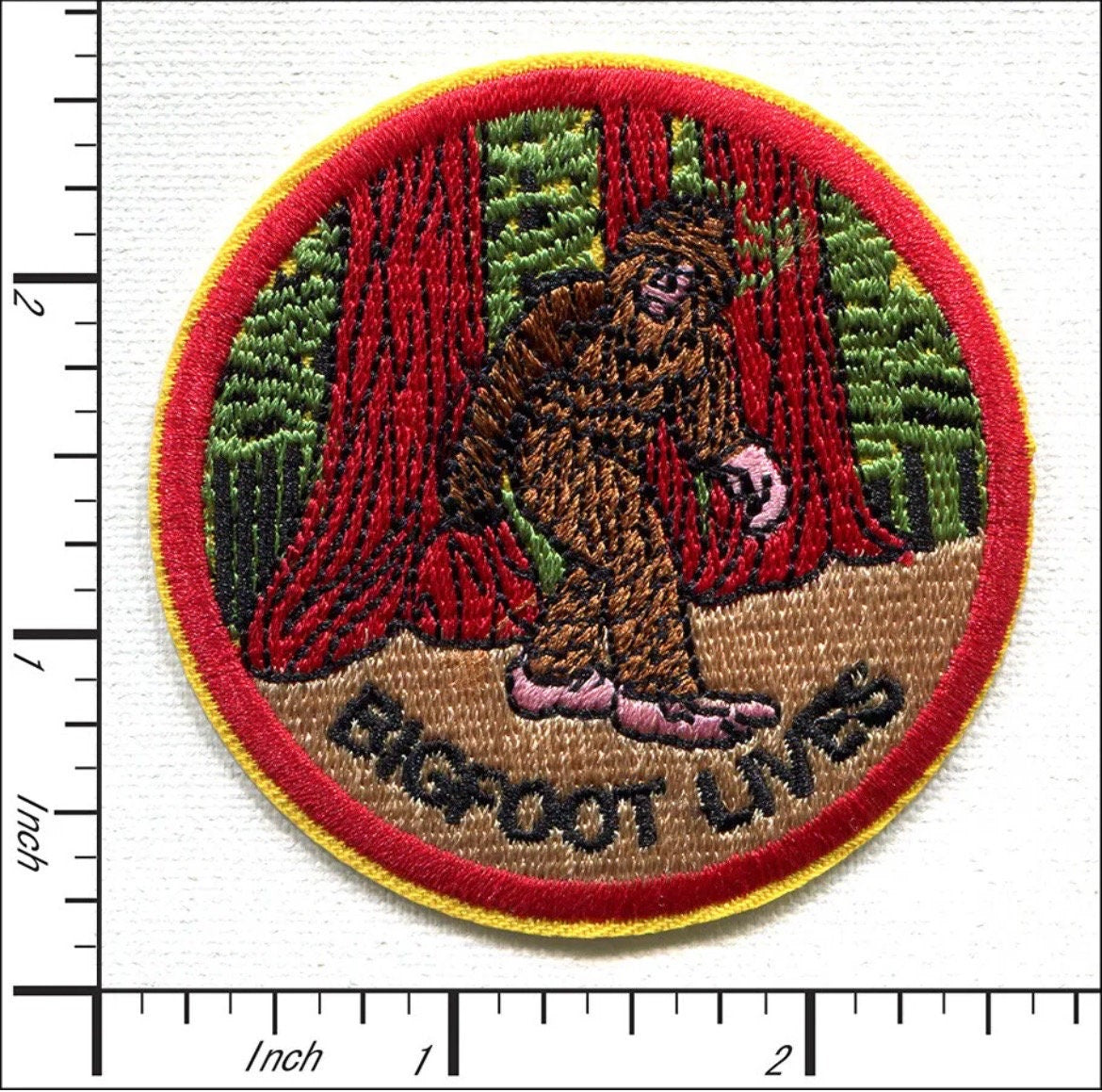 Big Foot Lives Iron On Ready Patch  Embroidered Filler Patch Hat Bar Sasquatch