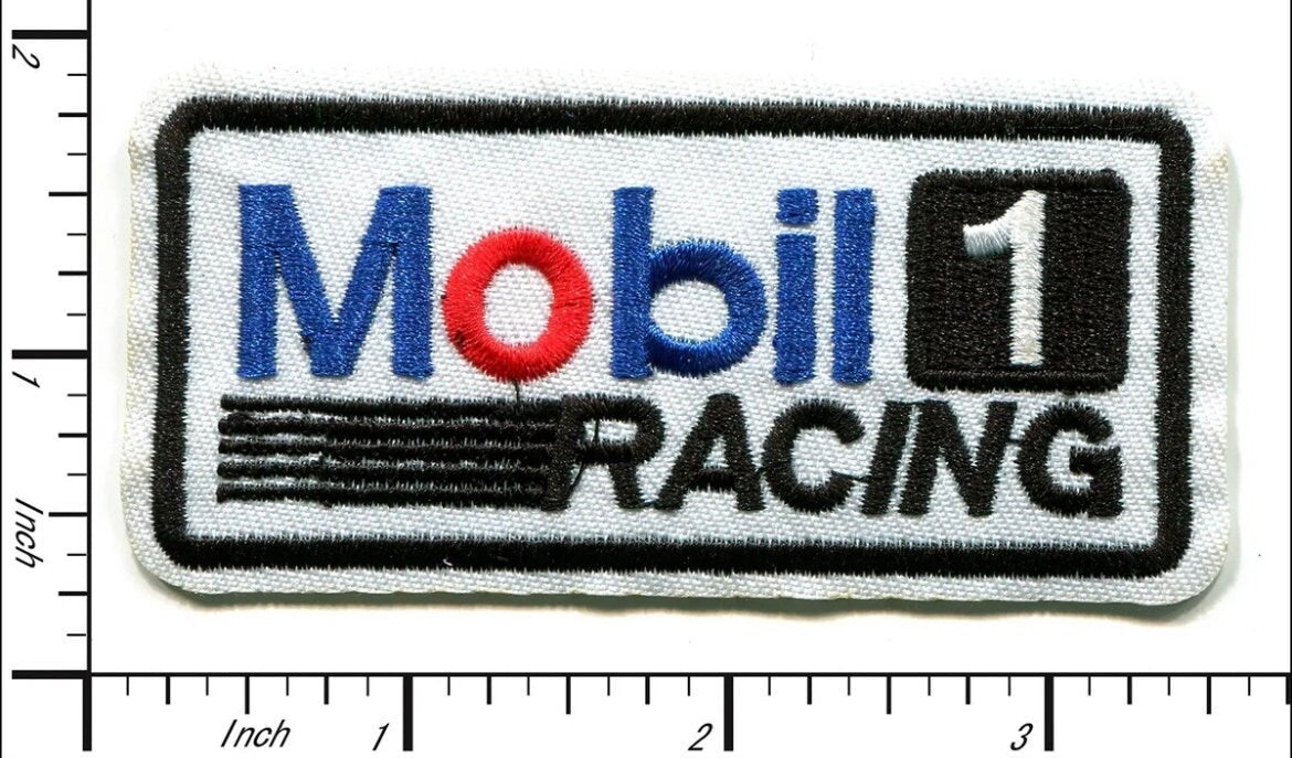 Mobil 1 Racing Gas Logo Iron On Embroidered Patch NEW! Pegasus