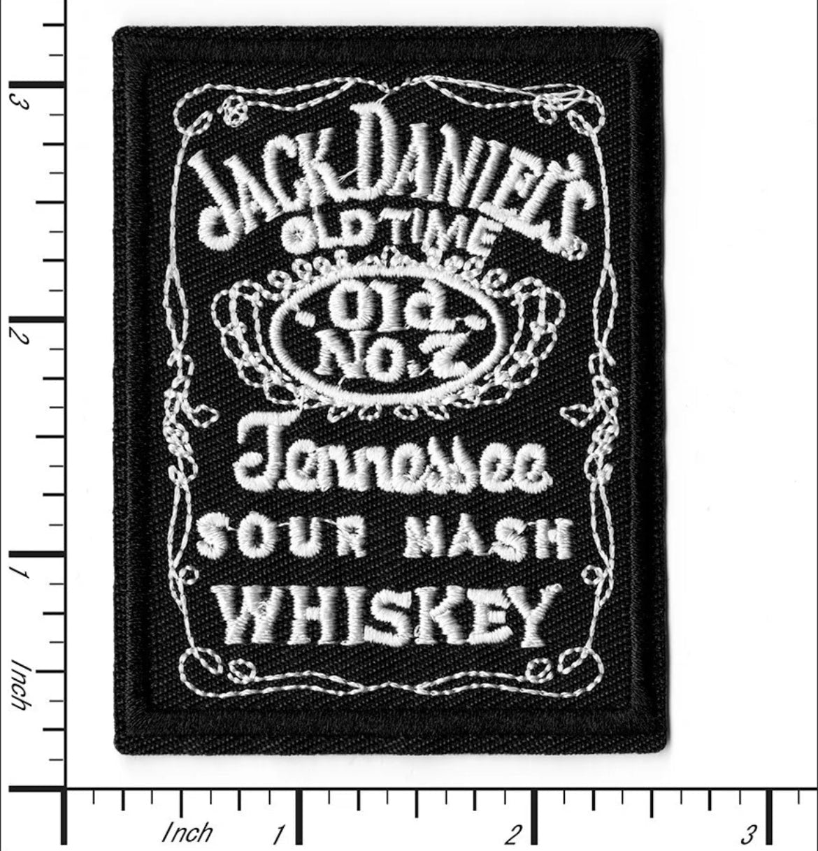 Jack Daniels Sour Mash Whiskey Iron On Patch Embroidered