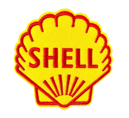 SHELL Logo Patch Gas Iron On Ready Embroidered Motor Oil NEW Gasoline