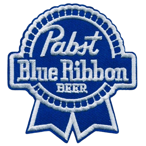 PBR PABST Blue Ribbon Beer Patch Iron On Ready Brand New Light