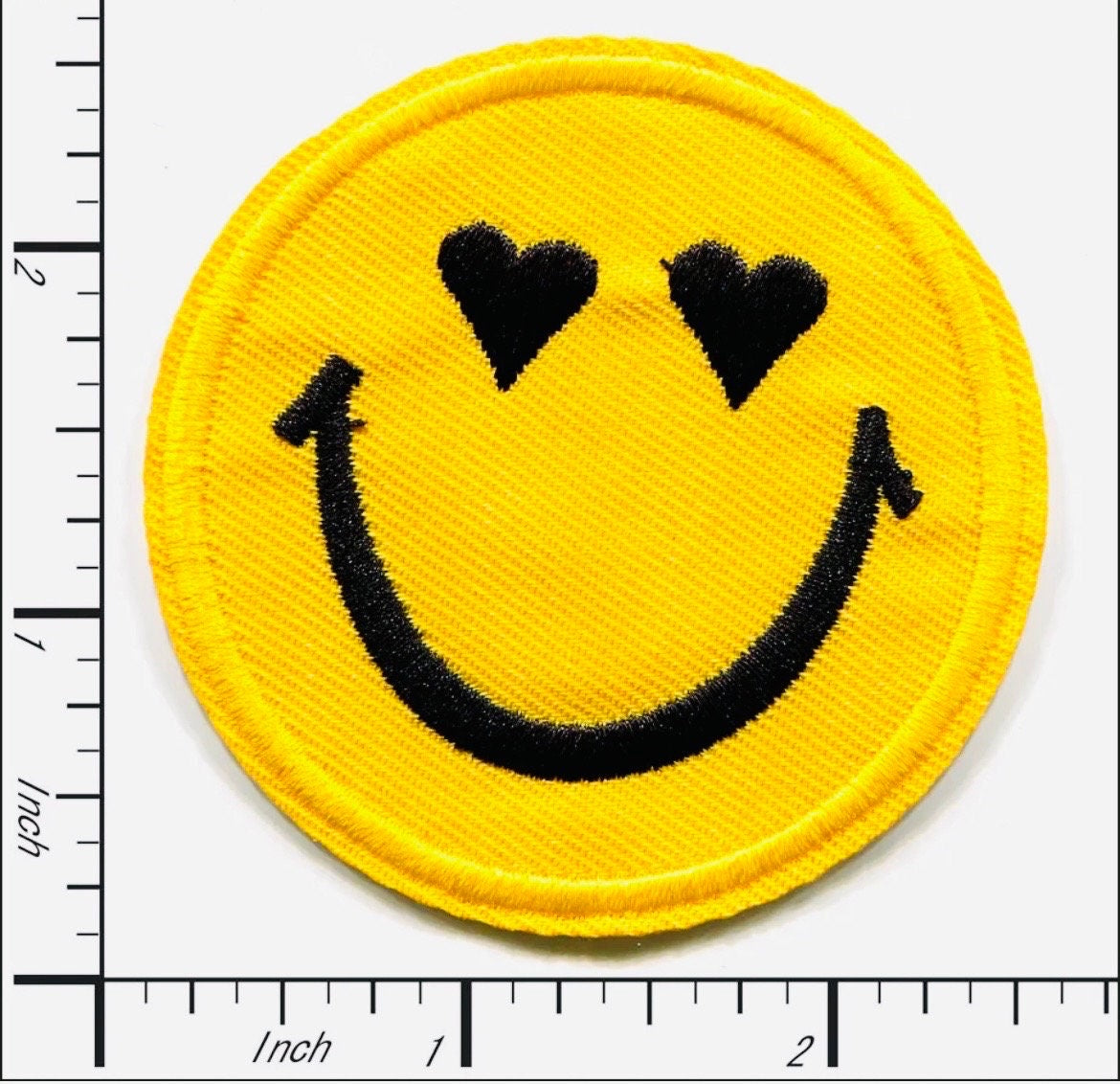 Smiley Face Patches Smile Face Heart Eyes Have A Nice Day Iron On Ready Patch Logo Embroidered Brand New High Quality!