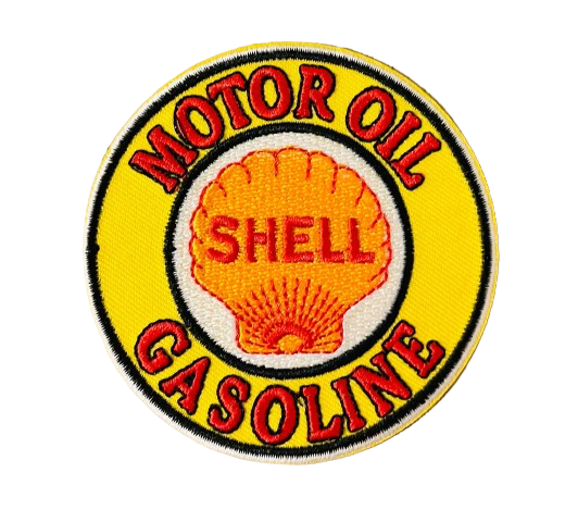 SHELL Gas Patch Iron On Embroidered Patch Motor Oil NEW! Gasoline Petroliana