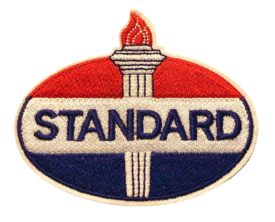 Standard Oil Gas Logo Iron On Embroidered Patch NEW!