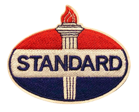 Standard Oil Gas Logo Iron On Embroidered Patch NEW!