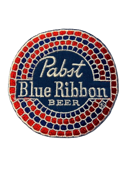 Pabst Blue Ribbon Beer Patch Iron ON Ready Embroidered Circle Patch ...