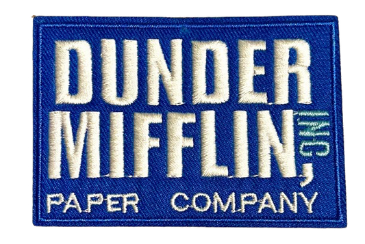 The Office TV Show DUNDER MIFFLIN Paper Company Iron on Patch Brand New