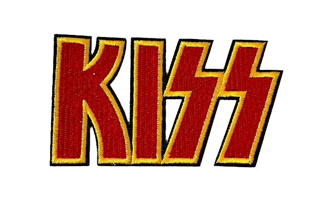 Kiss Band Patch Iron On or Sew WORDS Embroidered Music Rock Logo