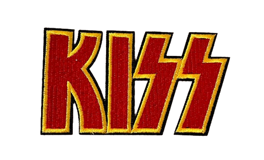 Kiss Band Patch Iron On or Sew WORDS Embroidered Music Rock Logo