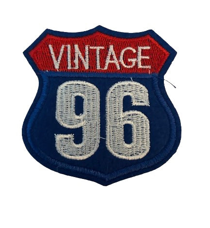 Vintage 96 Iron On Patch Embroidered