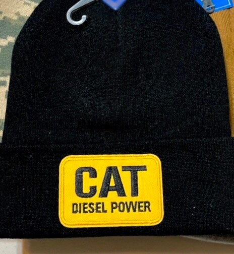 CAT DIESEL POWER Beanie Toboggan Patch Style Winter Cap Warm Hat Brand New!