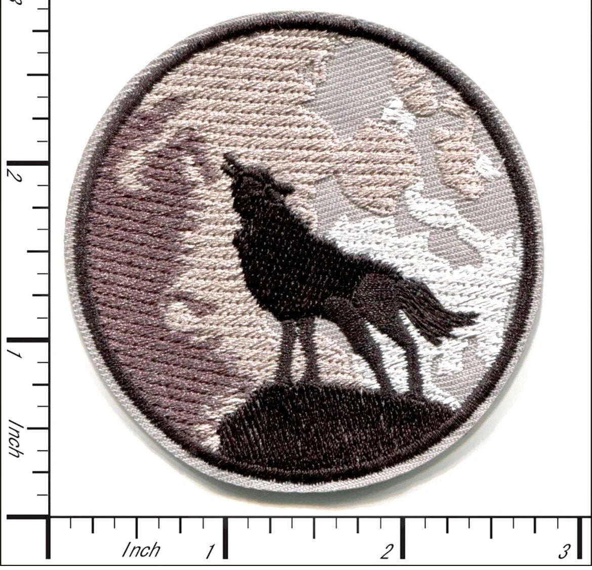 Wolf Howling Patch Iron On Patch Ready Embroidered Coyote Howl Logo Brand New Amzing Quality! - Outdoors Camping Woods Nature Hat Bar