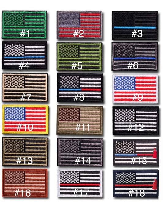 American Flag Patch Iron On Ready YOUR CHOICE Military Embroidered Firefighter Police Thin Blue Line Brand New AMAZING quality !