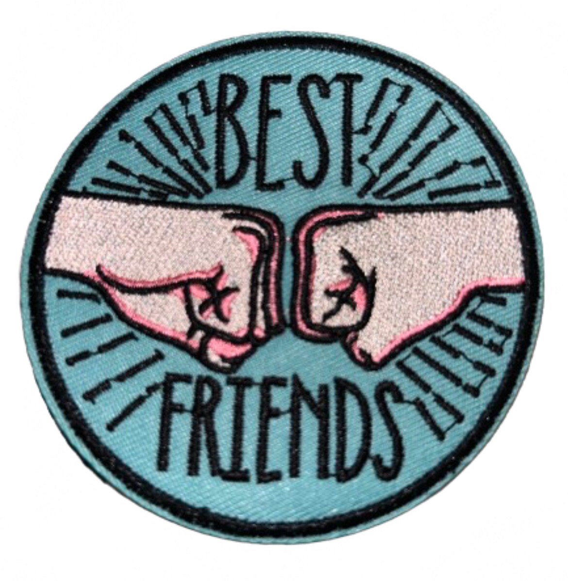 Best Friends Patch Iron On Ready Embroidered Filler Patch Hat Bar BFF