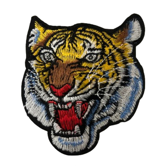 Tiger Head Patch Iron On Ready Wildlife Embroidered Patch Zoo