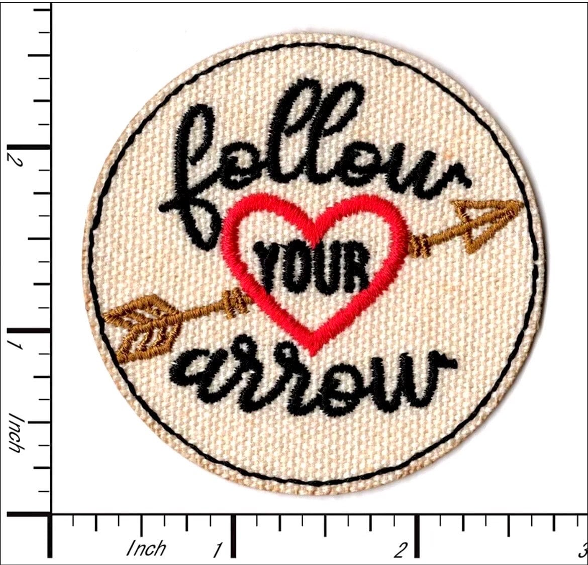 Follow Your Arrow Iron On Patch Embroidered Patch Hat Bar Filler Patch Heart