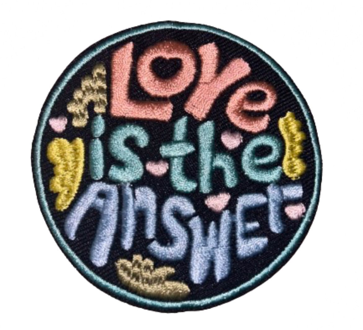 Love is The Answer Patch Iron On Embroidered Patch Hat Bar Filler Patch Kindness Be Kind