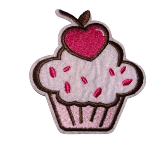 Cupcake Patch Iron On Embroidered Patch Hat Bar Filler Patch Sweets Cherry Cake