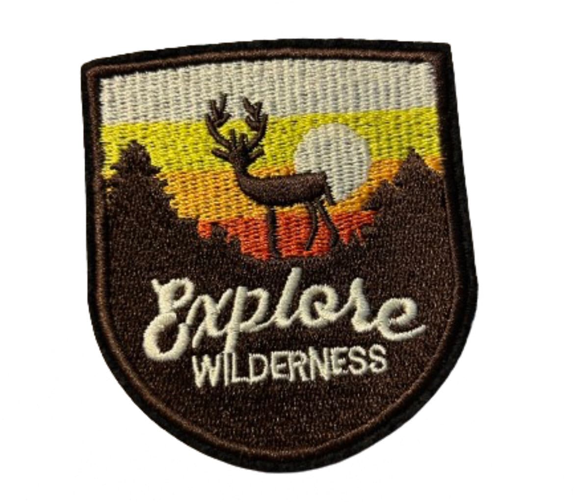 Explore Wilderness Patch Iron On Ready Patch Embroidered Filler Patch Hat Bar Patch Outdoor Adventure Camping Tent