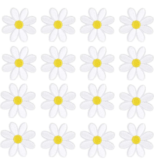 Flower Patches Iron on Ready Set of 30 Daisy Garden Flower Power Brand New Embroidered High Quality! y2k AZ