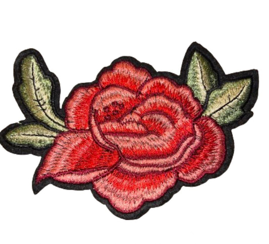 Rose Patch Iron on Ready Garden Flower Power Brand New Embroidered High Quality!