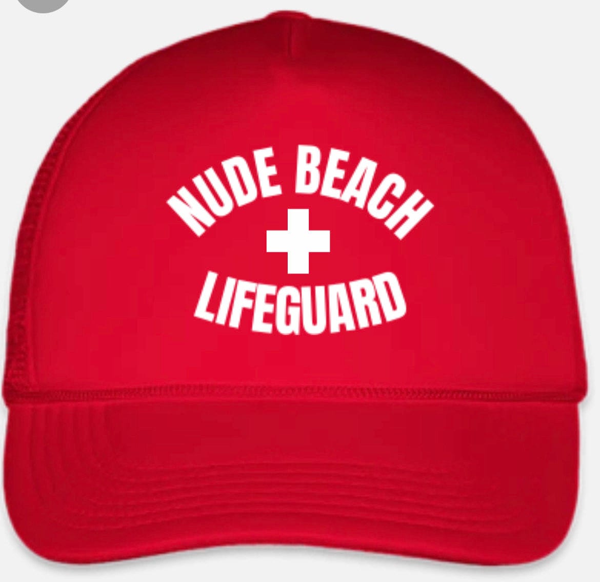 NUDE BEACH LIFEGUARD Trucker Hat Snap Back Cap Foam Brand New Mesh Unisex Adjustable - Beach