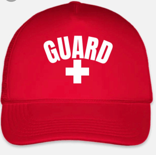 GUARD LIFEGUARD Trucker Hat Snap Back Cap Foam Brand New Mesh Unisex Adjustable - Beach